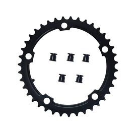 Звезда передняя PROWHEEL, 39T, BCD130, на пятилапку, сталь, чёрный, изображение  - НаВелосипеде.рф