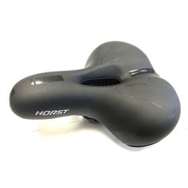 Седло велосипедное HORST, 255x210 мм, замок, черное, 09-200829, изображение  - НаВелосипеде.рф