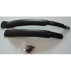 Комплект крыльев Vinca Sport удлиненных, 24"-26", материал пластик, черный, HN 06 black, изображение  - НаВелосипеде.рф