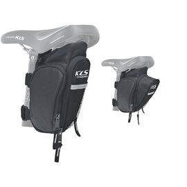 Велосумка под седло KELLYS DAPPER, обьём 1.3л+0.4л, крепление на липучке, молния YKK, Seat post bag DAPPER YKK, изображение  - НаВелосипеде.рф