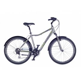 Городской велосипед AUTHOR Rapid 2016, Вариант УТ-00021220: 19", рост 170-185 см, серебро/зеленый, изображение  - НаВелосипеде.рф