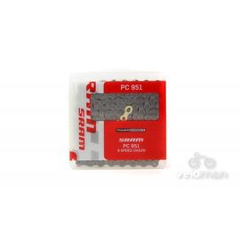 Цепь SRAM PC-951 PowerLink Gold 9 скоростей, 86.2706.114.105, изображение  - НаВелосипеде.рф