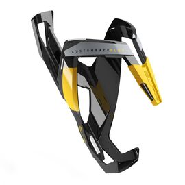 Флягодержатель Elite Custom Race Plus, черный, желтый рисунок, EL0140609, изображение  - НаВелосипеде.рф