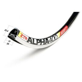 Обод велосипедный 700 Stans NoTubes ZTR ALPHA 400, 24H, черный, боковая стенка серебристая, RWAP90023, изображение  - НаВелосипеде.рф