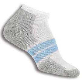 Носки THORLO'S 84NRCW Running Maximum Cushion Low Cut, White/Pale Blue, 213, Вариант УТ-00160960: Размер: EUR 39-41, изображение  - НаВелосипеде.рф