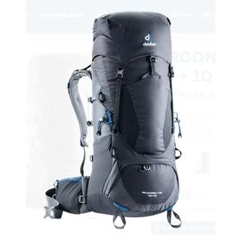 Рюкзак Deuter Aircontact Lite, 40 + 10 л, black-graphite, 3340118_7403, изображение  - НаВелосипеде.рф