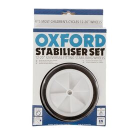 Приставные колёса OXFORD Split Pin Stabiliser Set, 12"-20", серебряный, ST951, изображение  - НаВелосипеде.рф
