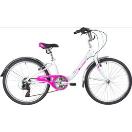 Подростковый велосипед NOVATRACK ANCONA 24" 2020, Вариант УТ-00286797: Рама: 12" (Рост: до 150 см), Цвет: белый, изображение  - НаВелосипеде.рф