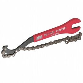 Съемник "хлыст" BIKEHAND YC-502A, двухсторонний, для кассеты, с цепью, 230мм, 15мм/16мм, плюс захват крюк, 6-210502, изображение  - НаВелосипеде.рф