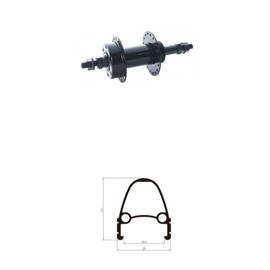 Колесо велосипедное TRIX 26", заднее, D1-26-black-13447, изображение  - НаВелосипеде.рф
