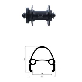 Колесо велосипедное TRIX 26", переднее, под дисковый тормоз, D10-26-black-13457, изображение  - НаВелосипеде.рф