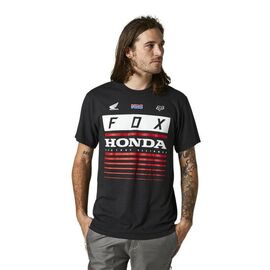 Футболка Fox Honda HRC SS Tee, черный 2021, 28321-001-XL, Вариант УТ-00291984: Размер: XL, изображение  - НаВелосипеде.рф