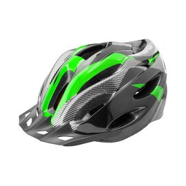 Шлем велосипедный Stels FSD-HL021, out-mold, чёрно-зелёный, 600123, Вариант УТ-00292348: Размер: L (58-60 см), изображение  - НаВелосипеде.рф