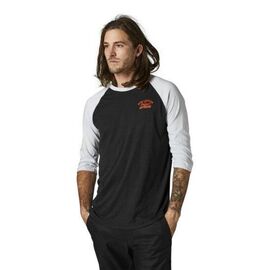 Футболка Fox Original Speed 3/4 Raglan, черно-белый 2021, 28648-001-XL, Вариант УТ-00291994: Размер: XL, изображение  - НаВелосипеде.рф