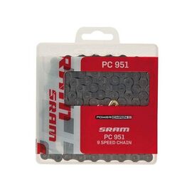 Цепь велосипедная SRAM 9V. MPC951, MTB/CORSA, чёрный, ZSR00064, изображение  - НаВелосипеде.рф