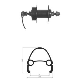 Колесо велосипедное TRIX 26", переднее, под дисковый тормоз, D10-26-black-13459, изображение  - НаВелосипеде.рф