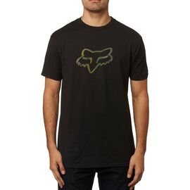 Футболка Fox Legacy Fox Head SS Tee, черный 2021, 24577-027-S, Вариант УТ-00291989: Размер: S, изображение  - НаВелосипеде.рф