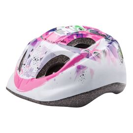 Шлем велосипедный Stels HB-8, детский, out-mold, фиолетово-белый, Вариант УТ-00292332: Размер М (55-58 см), изображение  - НаВелосипеде.рф