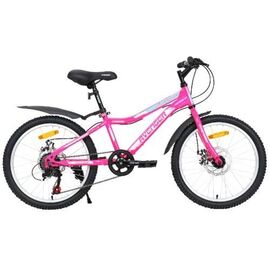 Детский велосипед AVENGER C200DW 20" 2021, Вариант УТ-00292364: Рама: 11" (Рост: 115-135 см), Цвет: розовый неон/белый, изображение  - НаВелосипеде.рф