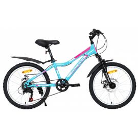 Детский велосипед AVENGER C201DW 20" 2021, Вариант УТ-00292366: Рама: 11" (Рост: 115-135 см), Цвет: зелёный/розовый, изображение  - НаВелосипеде.рф