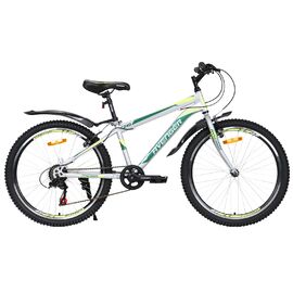 Подростковый велосипед AVENGER C240 24" 2021, Вариант УТ-00292367: Возраст: 8-13 лет (Рост: 130-155 см), Цвет: серый/жёлтый неон, изображение  - НаВелосипеде.рф