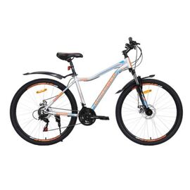 Горный велосипед AVENGER C275D 27.5" 2021, Вариант УТ-00292440: Рама: 17.5" (Рост: 160-175 см), Цвет: серый/синий неон, изображение  - НаВелосипеде.рф