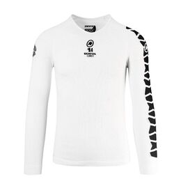 Термомайка ASSOS LS.skinfoil Summer evo7, длинный рукав, унисекс, holy White, P13.40.420.57.0, Вариант УТ-00292467: Размер: 0, изображение  - НаВелосипеде.рф