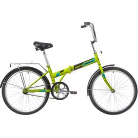 Складной велосипед NOVATRACK 24" 2021, Вариант УТ-00286256: Рама: one size (Рост: 130-150 см), Цвет: зеленый, изображение  - НаВелосипеде.рф