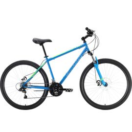 Горный велосипед Stark Outpost 27.1 D Steel 27.5" 2022, HQ-0006990, Вариант УТ-00289981: Рама: 18" (Рост: 168-178 см), Цвет: синий/зеленый , изображение  - НаВелосипеде.рф