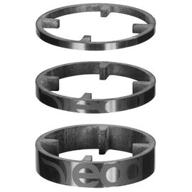 Комплект проставочных колец Deda Elementi HSS CARBON SPACERS, Ø46, UD finish, Deda logo, (3pcs), HDHSSC46N, изображение  - НаВелосипеде.рф