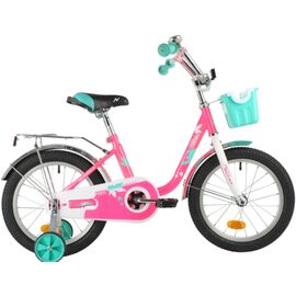 Детский велосипед NOVATRACK MAPLE 16" 2021, Вариант УТ-00293025: Возраст: 4-6 лет (Рост: 105-115 см), Цвет: розовый, изображение  - НаВелосипеде.рф