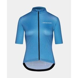 Велоджерси Café Du Cycliste Fleurette, женская, короткий рукав, синий, 3700955340011, Вариант УТ-00293148: Размер: M, изображение  - НаВелосипеде.рф