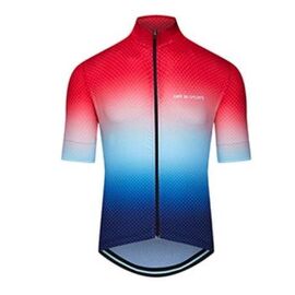 Велоджерси Café Du Cycliste Fleurette shaded, короткий рукав, красно-голубой, 3700955340066, Вариант УТ-00293167: Размер: M, изображение  - НаВелосипеде.рф