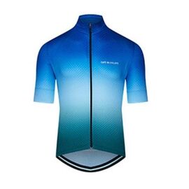 Велоджерси Café Du Cycliste Fleurette shaded, короткий рукав, сине-зелёный, 3700955340134, Вариант УТ-00293168: Размер: L, изображение  - НаВелосипеде.рф