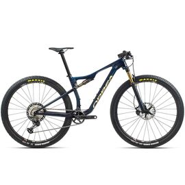 Двухподвесный велосипед Orbea OIZ M-PRO 29" 2021, Вариант УТ-00293044: Рама: L (Рост: 178-190 см), Цвет: Синий карбон/золотой, изображение  - НаВелосипеде.рф