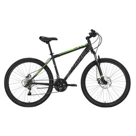 Горный велосипед Stark Tank 27.1 D Steel 27.5" 2022, HQ-0005105, Вариант УТ-00293133: Рама: 16" (Рост: 150-165 см), Цвет: черный/зеленый, изображение  - НаВелосипеде.рф