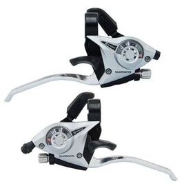 Шифтер/Тормозная ручка велосипедный Shimano Tourney EF65 левая/правая 3x9ск ESTEF65P9AS, изображение  - НаВелосипеде.рф