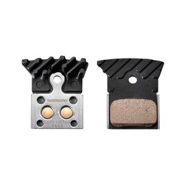 Тормозные колодки SHIMANO, для дисковых тормозов. L04C, металл, с радиатором, пара, с пружин. Y8N398040, изображение  - НаВелосипеде.рф