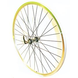 Колесо велосипедное в сборе 27,5", переднее, V-brake, c проточкой, под эксцентрик, 630276, изображение  - НаВелосипеде.рф