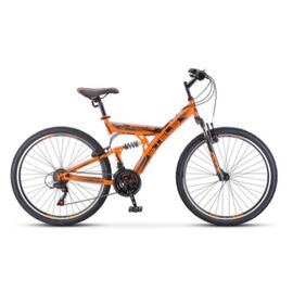 Двухподвесный велосипед STELS Focus V 26" V030 2021, Вариант УТ-00295234: Рама: 18: (Рост: 167-178 см), Цвет: Оранжевый/черный , изображение  - НаВелосипеде.рф