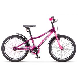 Подростковый велосипед STELS Pilot 210 Z010 20" 2021, Вариант УТ-00295452: Возраст: 7-9 лет (Рост: 115-135 см), Цвет: фиолетовый/розовый, изображение  - НаВелосипеде.рф