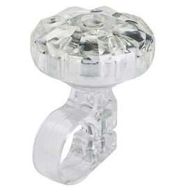 Звонок велосипедный STELS 26S-06, алюминий/пластик, прозрачно-серебристый, 210127, изображение  - НаВелосипеде.рф