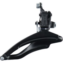 Передний неиндексный переключатель Vinca Sport, нижняя тяга, хомут 28,6 мм, 15-21ск, черный, QD 05, изображение  - НаВелосипеде.рф