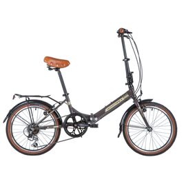 Складной велосипед Novatrack Aurora 20" 2020 , Вариант УТ-00295497: Рама: One size (Рост: 110-140 см), Цвет: коричневый, изображение  - НаВелосипеде.рф