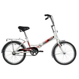 Складной велосипед Novatrack TG-20 Classic 301 V 20" 2020, Вариант УТ-00295598: Рама: One size (Рост: 130-170 см), Цвет: Белый, изображение  - НаВелосипеде.рф