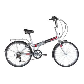 Складной велосипед Novatrack TG-24 Classic 6.0 NF 24" 2020, 24NFTG6SV.VL20, Вариант УТ-00295605: Рама: One size (Рост: 140-190 см), Цвет: серый , изображение  - НаВелосипеде.рф