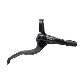 Ручка тормозная Shimano MT400, левая, для гидравлических дисковых тормозов, черный/серебристый, EBLMT400LL, изображение  - НаВелосипеде.рф