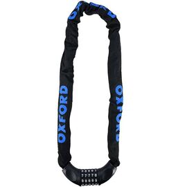 Замок велосипедный OXFORD Combi Chain 6, цепной, кодовый, чёрный, LK111, изображение  - НаВелосипеде.рф