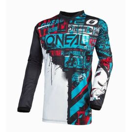 Велофутболка O'NEAL Z**ELEMENT Youth Jersey RIDE, подростковая, black/blue, 2021, E002-533, Вариант УТ-00296981: Размер: L, изображение  - НаВелосипеде.рф