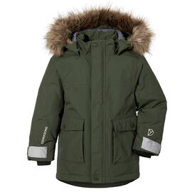 Куртка детская зимняя DIDRIKSONS KURE KIDS PARKA, тёмно-зелёный, 503826, Вариант УТ-00298707: Размер: 100 , изображение  - НаВелосипеде.рф